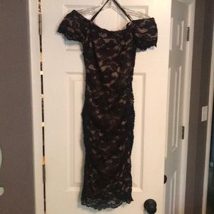 Betsy & Adam black lace dress size 6
